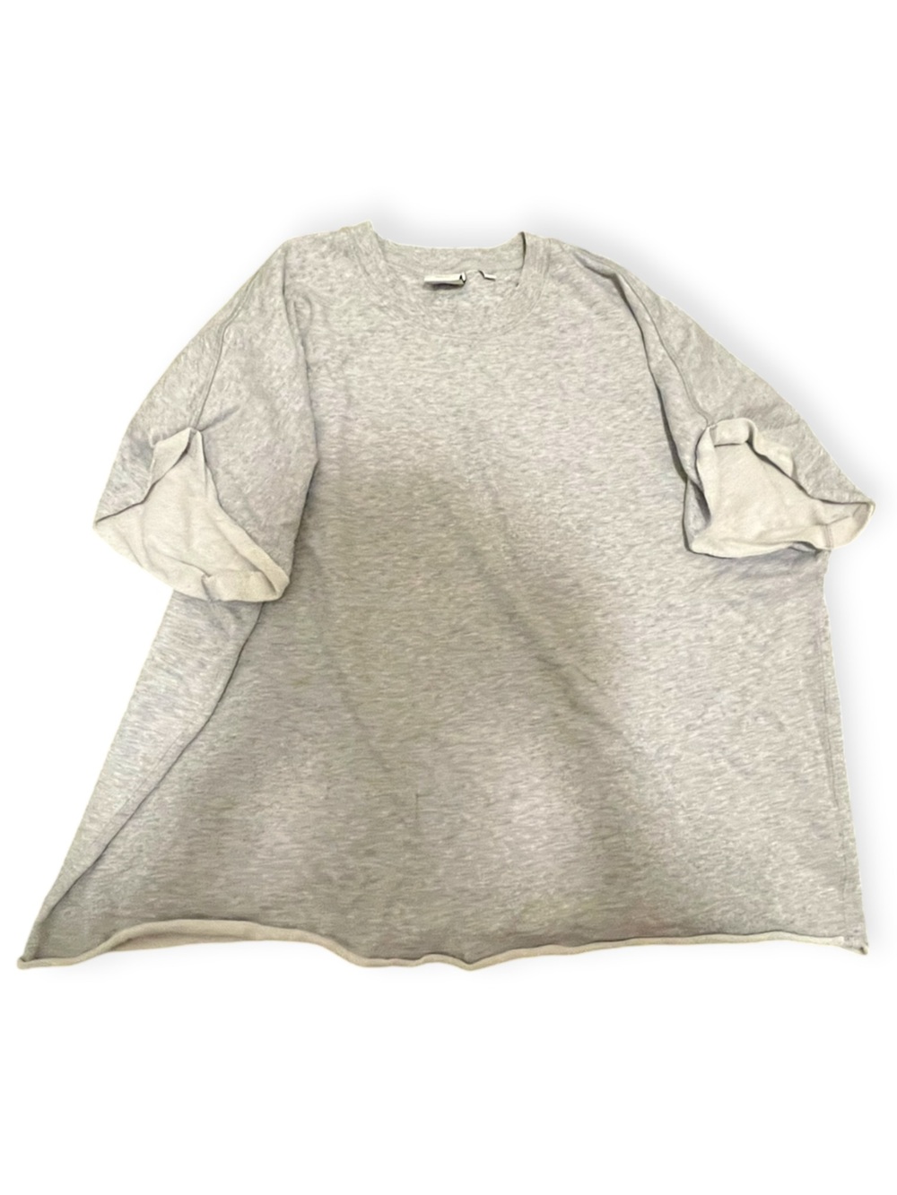 Aritzia Sweatfleece Mega Fit Crewneck Sweatshirt Heather Grey Size L